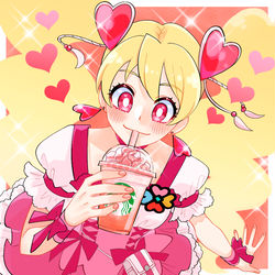 This is a pixiv picture whose title is ピーチフラペチーノ🍑.