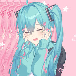 This is a pixiv picture whose title is きゅうくらりんなミクちゃんが見たい.