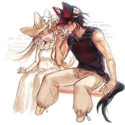 This is a pixiv picture whose title is 『※元性別化、男体化』スイープトウショウとキタサンブラック.