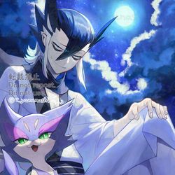 This is a pixiv picture whose title is ポケットモンスター サン・ムーン　ギーマとチョロネコ.