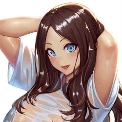 This is a pixiv picture whose title is 濡れ透け.