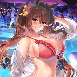 This is a pixiv picture whose title is 水着ダイワスカーレット.