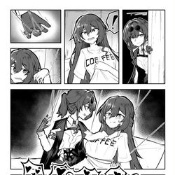 This is a pixiv picture whose title is しつれいします (Excuse Me).