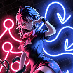 This is a pixiv picture whose title is ネオンサイン.
