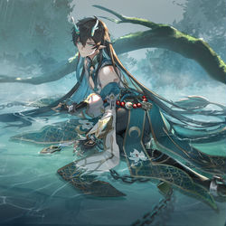 This is a pixiv picture whose title is 饮月君.