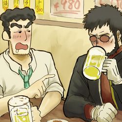 This is a pixiv picture whose title is 父親のあり方について説教される碇ゲンドウ.