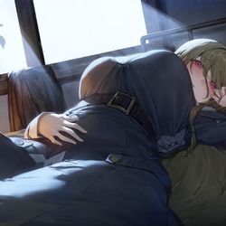 This is a pixiv picture whose title is シスターお姉さんとの背徳的な一夜🌙💕.