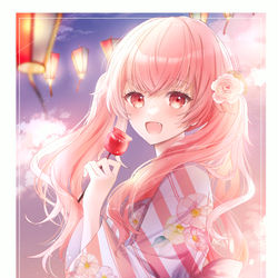 This is a pixiv picture whose title is 浴衣愛莉ちゃん.