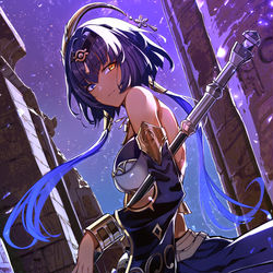 This is a pixiv picture whose title is 砂漠の守護者.