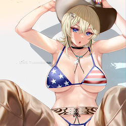This is a pixiv picture whose title is 星条旗ビキニのタスカルーサ.