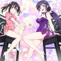 This is a pixiv picture whose title is のぞにこ〈チャイナドレス編〉.
