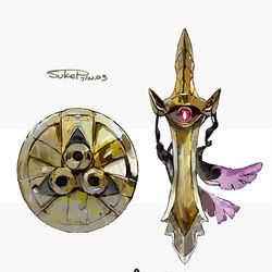 This is a pixiv picture whose title is ギルガルド（ポケモン）.