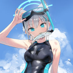 This is a pixiv picture whose title is 水着シロコ.