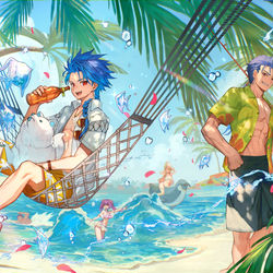 This is a pixiv picture whose title is Celtic summer beach.