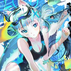 This is a pixiv picture whose title is 水着シロコ.