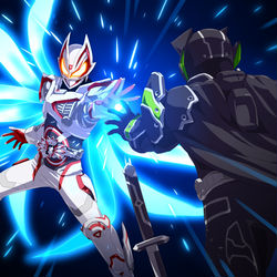 This is a pixiv picture whose title is 「信じろ、タイクーン」.