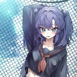 This is a pixiv picture whose title is yuuka school uniform.