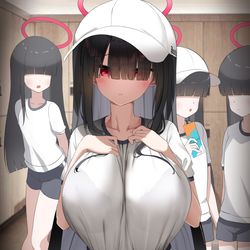 This is a pixiv picture whose title is 同年代より胸が少し大きいモブちゃん.