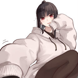 This is a pixiv picture whose title is ぶかぶか人事のお姉さん.