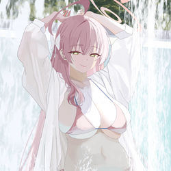 This is a pixiv picture whose title is 【ブルアカ】ハナコ.