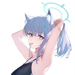 This is a pixiv picture whose title is 泳白.