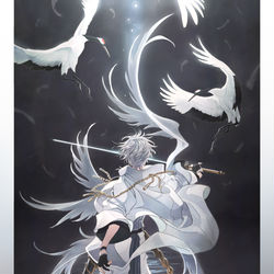 This is a pixiv picture whose title is 白光羽.