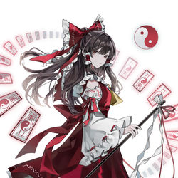 This is a pixiv picture whose title is 霊夢.
