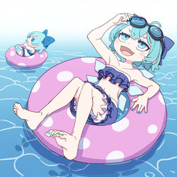 This is a pixiv picture whose title is 水着チルノ.