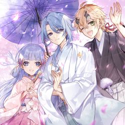 This is a pixiv picture whose title is 新年社奉行.