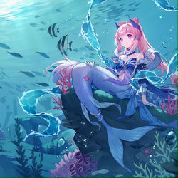 This is a pixiv picture whose title is 珊瑚宫心海.