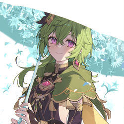 This is a pixiv picture whose title is 花と傘.
