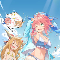 This is a pixiv picture whose title is 蚕食鯨呑亭の夏.