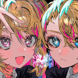 This is a pixiv picture whose title is ルビーとアクア.