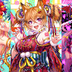 This is a pixiv picture whose title is C102新作「「FULL COLOR GIRLS」 タペストリー.