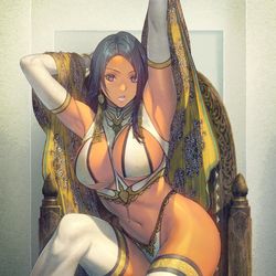 This is a pixiv picture whose title is 褐色美女.