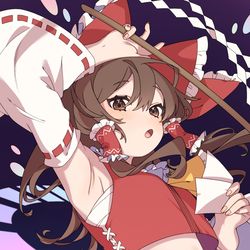 This is a pixiv picture whose title is 楽園の素敵な巫女.