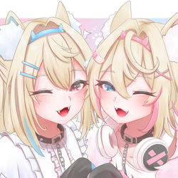 This is a pixiv picture whose title is Furry Twins.