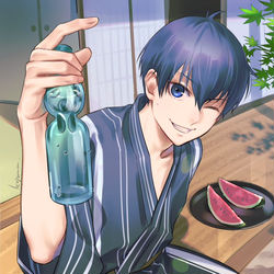 This is a pixiv picture whose title is 昼間の彼と夜の彼、どっちが良い？.