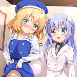 This is a pixiv picture whose title is シャロチノ制服交換ごっこ！.