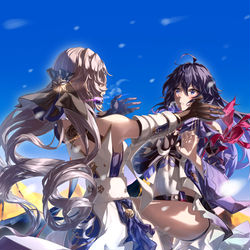 This is a pixiv picture whose title is 雪山和大海.