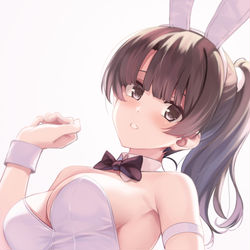 This is a pixiv picture whose title is 兔女郎✖️加藤惠.