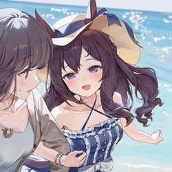 This is a pixiv picture whose title is 休日のドーベルと女トレーナー.