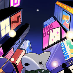 This is a pixiv picture whose title is ギラギラの街.