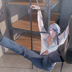 This is a pixiv picture whose title is 玩神里绫人.