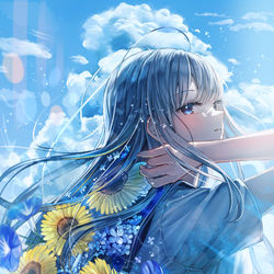 This is a pixiv picture whose title is 夏風.