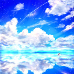 This is a pixiv picture whose title is 夏空.