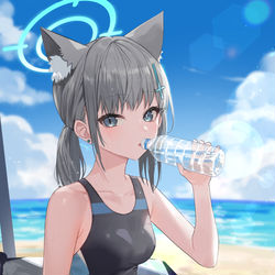This is a pixiv picture whose title is 水着シロコ.