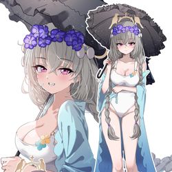 This is a pixiv picture whose title is サクラコ水着.