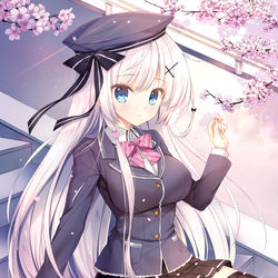 This is a pixiv picture whose title is 制服少女.