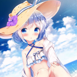 This is a pixiv picture whose title is 水着チノちゃん.